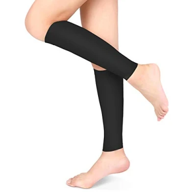 Afbeelding van compressiekousen voor kuiten, spataderen, Molletière beschermt 23 32 mmHg, klasse 2, mannen en vrouwen, ultralicht, elastisch, behandeling, zwart, M