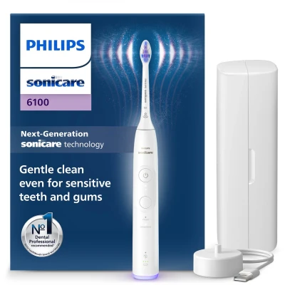 Afbeelding van Philips Sonicare 5500 Series Duopack Incl. 2 Reisetuis Hx7119/02 Elektrische Tandenborstel Zwart