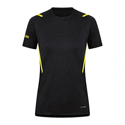 Afbeelding van T shirt Challenge Zwart gemeleerd/citroen / 36