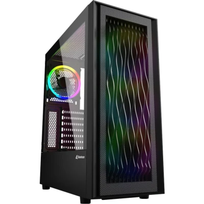 Afbeelding van Sharkoon RGB Wave Desktop PC behuizing Zwart