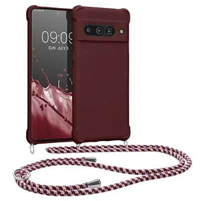 Afbeelding van kwmobile telefoonhoesje compatibel met Google Pixel 7 Pro hoesje Case koord In bordeaux violet