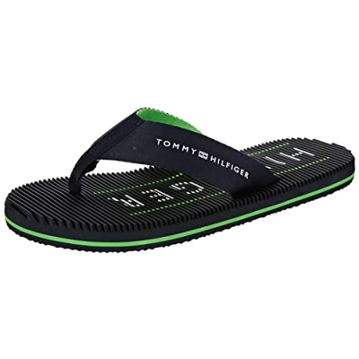 Afbeelding van Tommy Hilfiger Massage Footbed Beach Muiltjes, Heren, Maat: 40, Desert sky Polyester