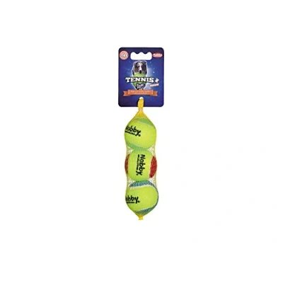 Afbeelding van Nobby Tennisbal met squeaker, S: 5,0 cm, 1 net (1 x 3 stuks)