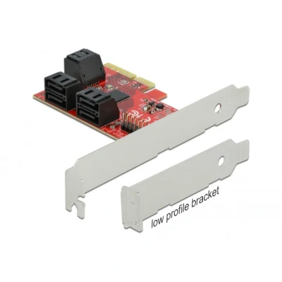 Afbeelding van Delock 6 poorts SATA PCI Express x4 kaart laag profiel vormfactor