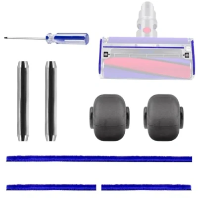 Afbeelding van Zachte pluche strips + assen rollen schroevendraaier voor Dyson V6 V7 V8 V10 V11 Soft Roller Head Stofzuiger Accessoires Kit Vervangende Onderdelen