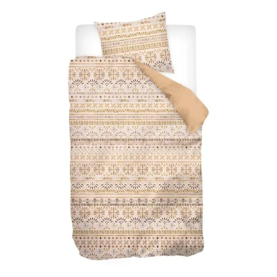 Afbeelding van Snoozing Yule Dekbedovertrek Eenpersoons 140x200/220 cm Zand