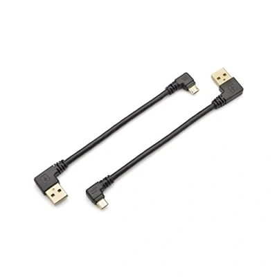 Afbeelding van Bolongking vergulde USB 2.0 een linkshoek naar Micro B rechtshoekige kabel data synchroniseren en opladen 2PC