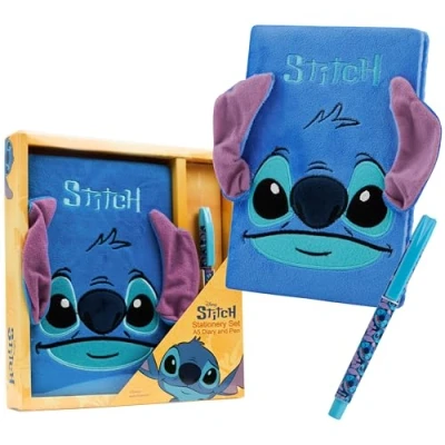 Afbeelding van Disney Stitch Notitieboek, Lilo en Stitch, cadeauset, A5, pluche pen