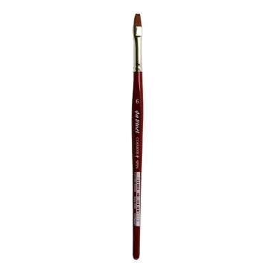 Afbeelding van da Vinci Brushes FBA 06 Watercolor Serie 5880 CosmoTop spinnenkwast, platte synthetische kwast met rode handgreep, maat 6 (5880 06)