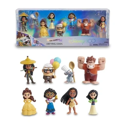 Afbeelding van Disney 100 Defying Odds Pack, verzamelspeelgoed met karakters, bevat 8 verschillende figuren, 100% officieel gelicentieerd product, 12 om te verzamelen, 3 jaar, beroemd (DED16A00)