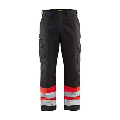 Afbeelding van Blaklader Werkbroek High Vis 1564 1811 Zwart/High Rood D116