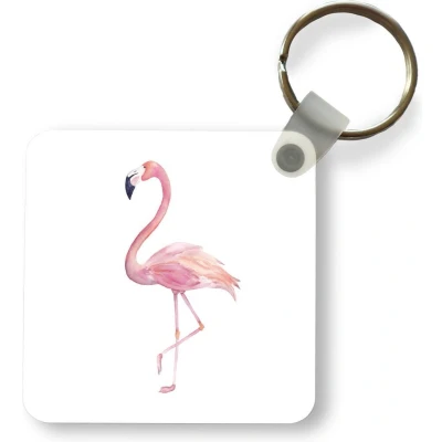 Afbeelding van Sleutelhanger Uitdeelcadeautjes Flamingo Veren Roze Plastic