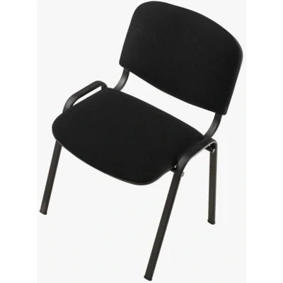 Afbeelding van Vergaderstoel of conferentiestoel basic zwart frame zonder armleuningen stof