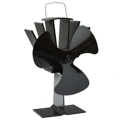 Afbeelding van Kachelventilator met 3 vinnen zwart