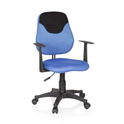 Afbeelding van Bureaustoel Met Armleuning Kinderen Stof Blauw/Zwart Ergonomisch
