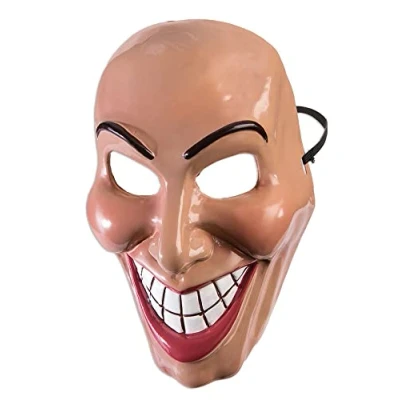 Afbeelding van Vrouwelijke Beige Evil Grin Mask (1 st.) vet en stijlvol ontwerp, perfecte accessoire voor Halloween kostuum, cosplay, themafeesten, maskerade
