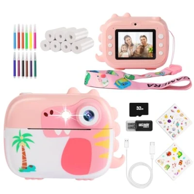 Afbeelding van ARNSSIEN Kids Instant Print Camera, Roze