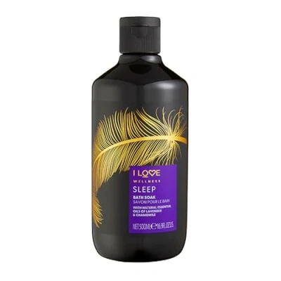 Afbeelding van I Love Wellness SLEEP Bath Soak, With Natural Essential Oils Of Lavender &amp; Chamomile, Fragranced Invigorating Aroma, Vegetarian Vegan Friendly 500ml