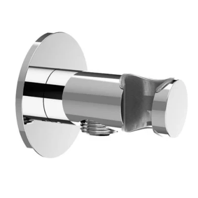 Afbeelding van SB Rubinetterie Universale handdouche ophanghaak met watertoevoer chroom 1208955197