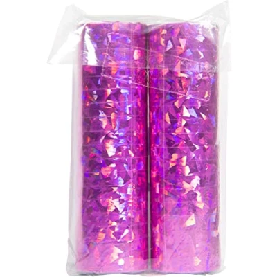 Afbeelding van Folat Roze Holografische Serpentines 4m 2 stuks
