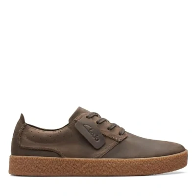 Afbeelding van Clarks Streethilllace sneakers voor heren, Dark Olive Lea, 47 EU