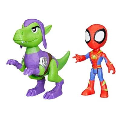 Afbeelding van Marvel Spidey and His Amazing Friends Dino Webs, en Goblin Raptor, set actiefiguren