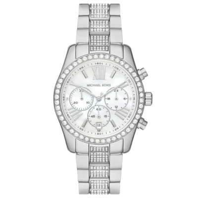 Afbeelding van Michael Kors Lexington Chronograaf silvercoloured, Dames, Maat: One Size, Silver coloured