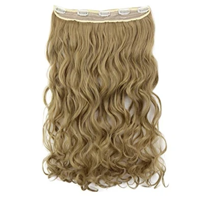 Afbeelding van CAISHA 55cm Clip In Extensies Haarextensies Haarstukje Golvend Donkerblond C60b 1