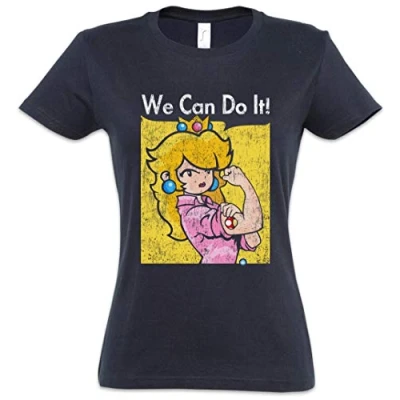 Afbeelding van Urban Backwoods We Can Do It Princess Dames T Shirt Blauw Maat L