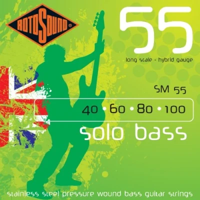 Afbeelding van Rotosound SM55 Solo Bass set basgitaarsnaren 40 100