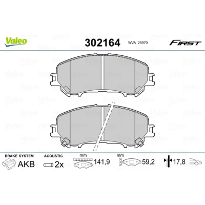 Afbeelding van Valeo Remblokset 302164