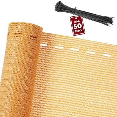 Afbeelding van Balkon Privacy Scherm Beige 1,4 x10m
