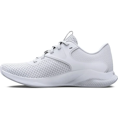 Afbeelding van Under Armour Charged Aurora 2 Trainingsschoen, Dames, Maat: 36.5, White/metallic warm silver Textiel/ synthetisch