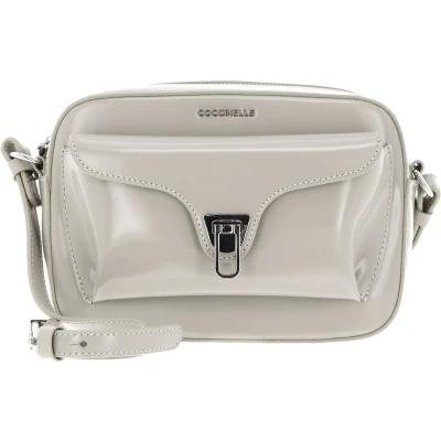 Afbeelding van COCCINELLE Leren Schoudertas Avondtas Beat Shiny Cal Handbag Gelso Lichtgrijs