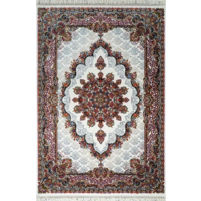 Afbeelding van Isfahan Oosters Nain Laagpolig Klassiek Vintage Vloerkleed Tapijt Creme / Multi 300x400 cm Rechthoek Polyester Tapijtenloods