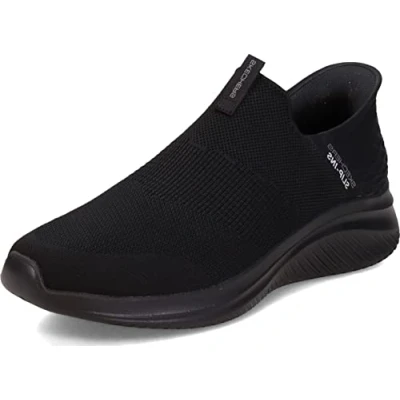 Afbeelding van Skechers 232450 BBK Sneakers voor heren, Zwarte gebreide rand, 41.5 EU