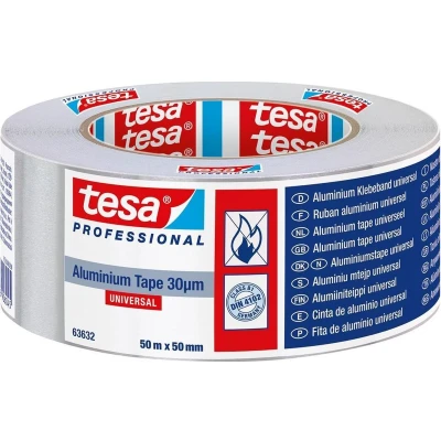Afbeelding van Tesa 50mm X25M aluminiumtape universal 50mu