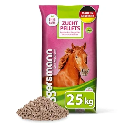 Afbeelding van Eggersmann fokpellets, havervrij aanvullend voer voor paarden, optimale kweekresultaten, zak van 25 kg