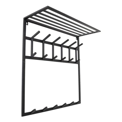Afbeelding van LOFT42 Kapstok Jaimy Zwart Metaal 6 dubbele haken 80x80x30