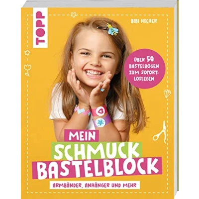 Afbeelding van Kinderschmuck. Papierbastelblock: Über 50 Papiere mit Falt und Schnittlinien