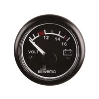 Afbeelding van Wema Voltmeter 24 Volt zwart