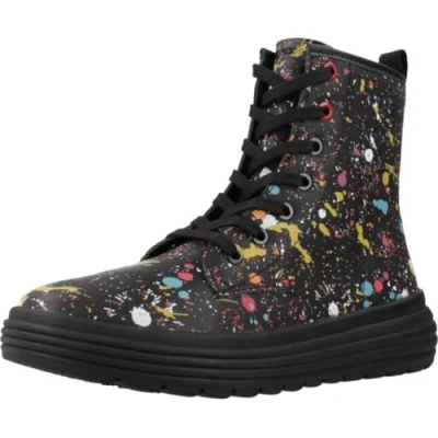 Afbeelding van Geox J Phaolae Veterboots voor kinderen, Maat: 28, Black multicolor Kunststof