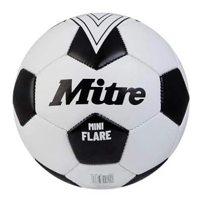 Afbeelding van Mitre Unisex Adult MINI Flare 24 Voetbal, Wit/Zwart,