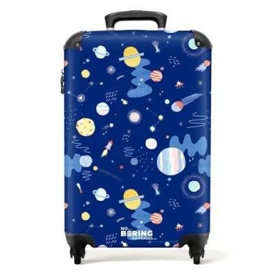 Afbeelding van NoBoringSuitcases.com® Kindertrolley jongen ruimte Kinderkoffer jongens 55x35x25