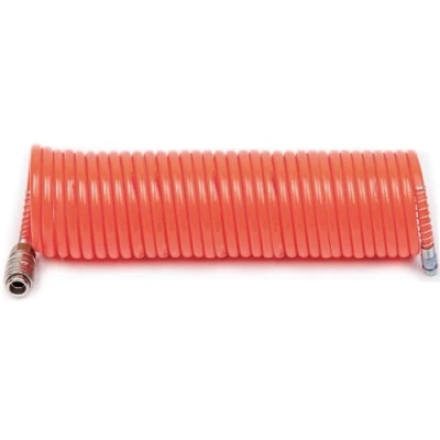 Afbeelding van FIAC spiraalslang voor perslucht, compleet met universele aansluitingen. Buitendiameter 8 mm, binnen 6 lengte 15 meter
