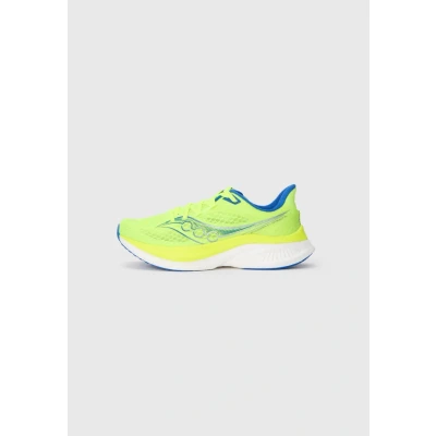 Afbeelding van Saucony Endorphin Speed 5 Hardloopschoenen voor op de weg, Heren, Maat: 44.5, Citron/lapis Schoenen