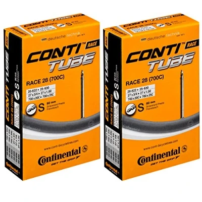 Afbeelding van Continental Race 28 700 x 20 25c Binnenbanden Lange Presta 80mm Klep (Pack van 2)