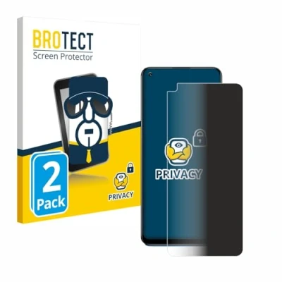 Afbeelding van BROTECT privacy screenprotector voor realme 8 Folie Beschermfolie Blauwlichtfilter (2 Stuks)