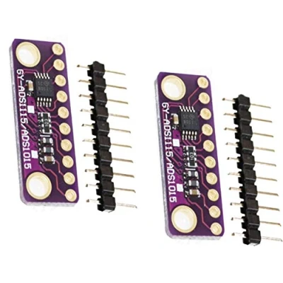 Afbeelding van 2pcs I2C ADS1015 12 bit Precision ADC 4 Channel Converter Module Development Board with Programmable Gain Amplifier