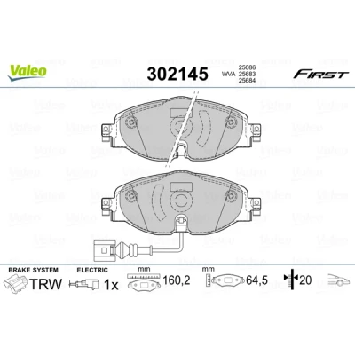 Afbeelding van Valeo Remblokset 302145